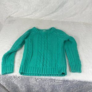 Carters Teal Green Cozy Cable Knit Crewneck Sweater
